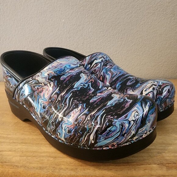 Dansko Professional Abstract Waves Leather Slip On Shoes Clogs Womens 9.5 / 41 - Picture 8 of 12